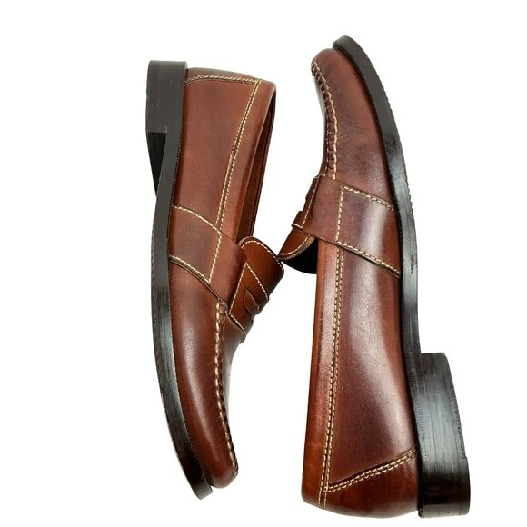 Cole Haan Leather Penny Loafer Dress Moc Toe Classic Mens 9N Brown main image 10